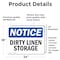 Signmission Dirty Linen Storage, 24 in W x Rectangle, Vinyl Decal OS-2PACK-NS-D-1824-L-11031 - alternate 2
